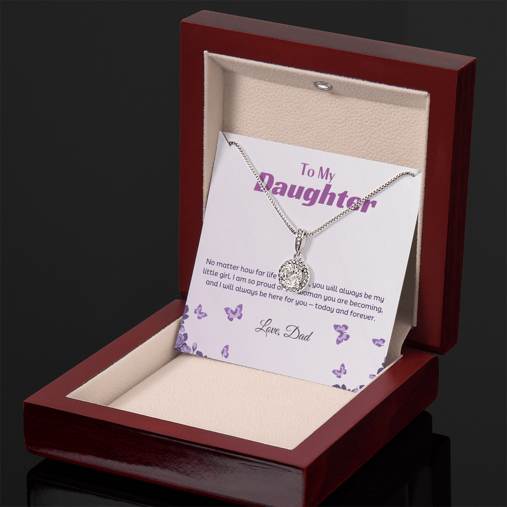 Eternal hope necklace in a luxury box with LED and a message