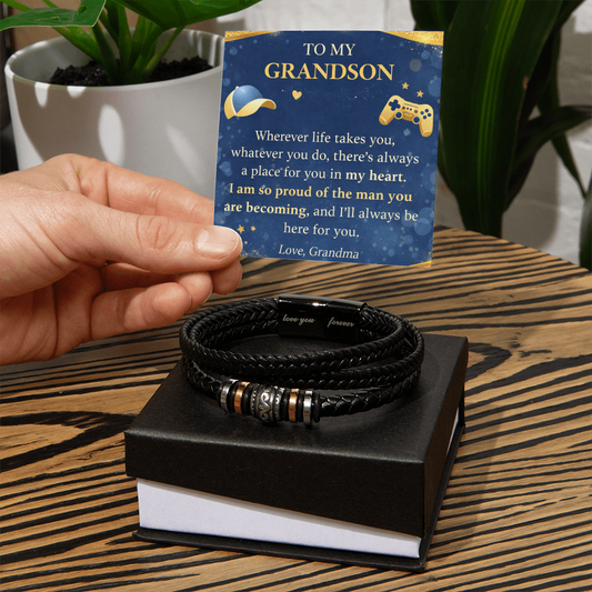 To My Grandson From Grandma – Love You Forever Bracelet LifeStyle Mockup