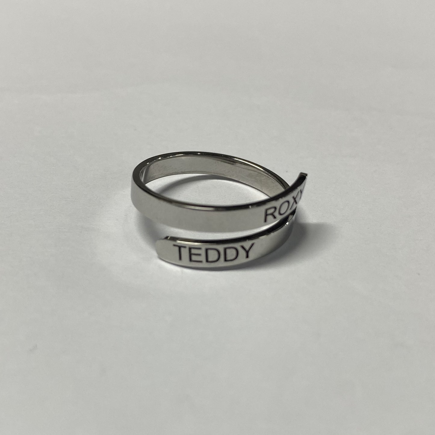 Personalized Double Name Ring Gift Stainless Steel