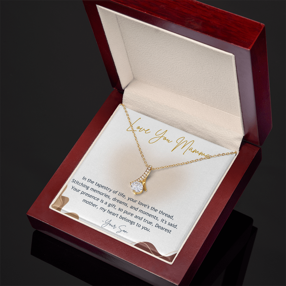 Alluring beauty necklace gold version with Luxury gift box and message card