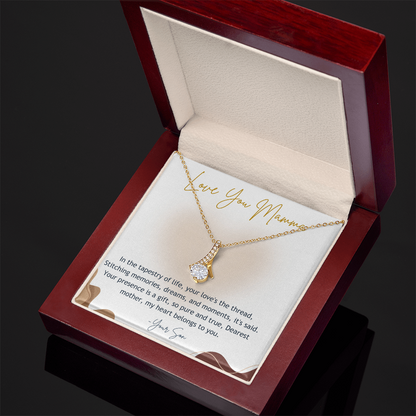 Alluring beauty necklace gold version with Luxury gift box and message card
