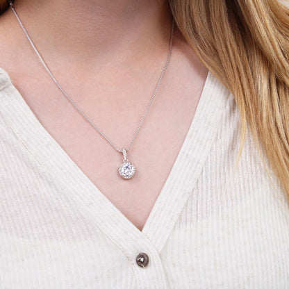 eternal hope necklace placed in women neck