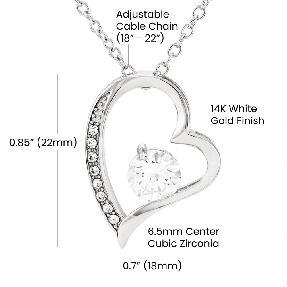 Forever Love Necklace Size Chart