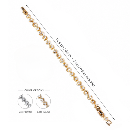 Small Cross Cubic Zirconia Bracelet