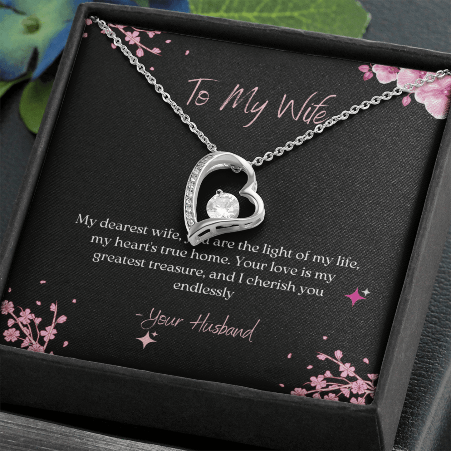 To My Wife – Forever Love Heart Necklace from Husband