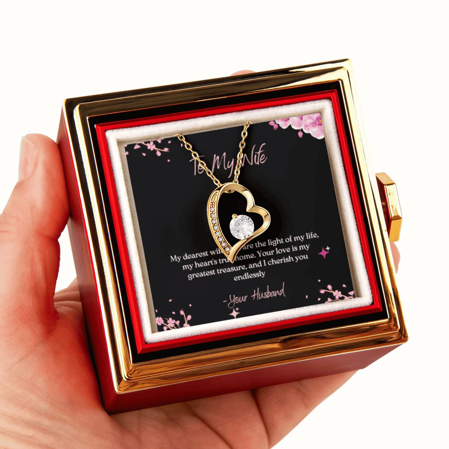 To My Wife – Forever Love Heart Necklace from Husband