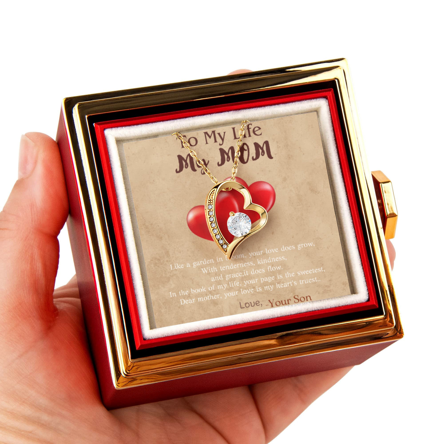 Forever Love Heart Necklace – A Timeless Gift from Son to Mom