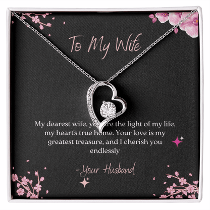 To My Wife – Forever Love Heart Necklace from Husband