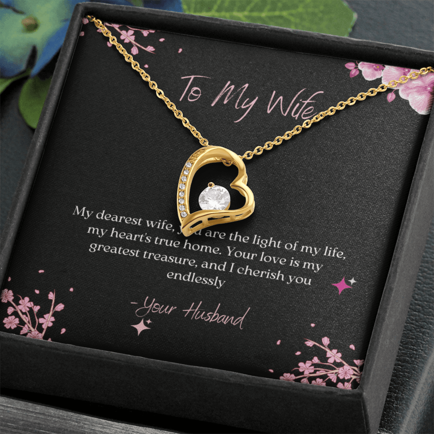 To My Wife – Forever Love Heart Necklace from Husband