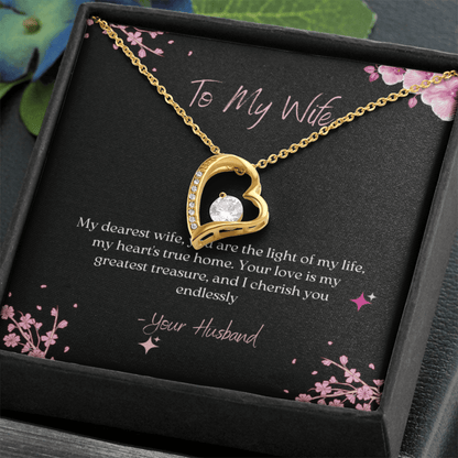 To My Wife – Forever Love Heart Necklace from Husband