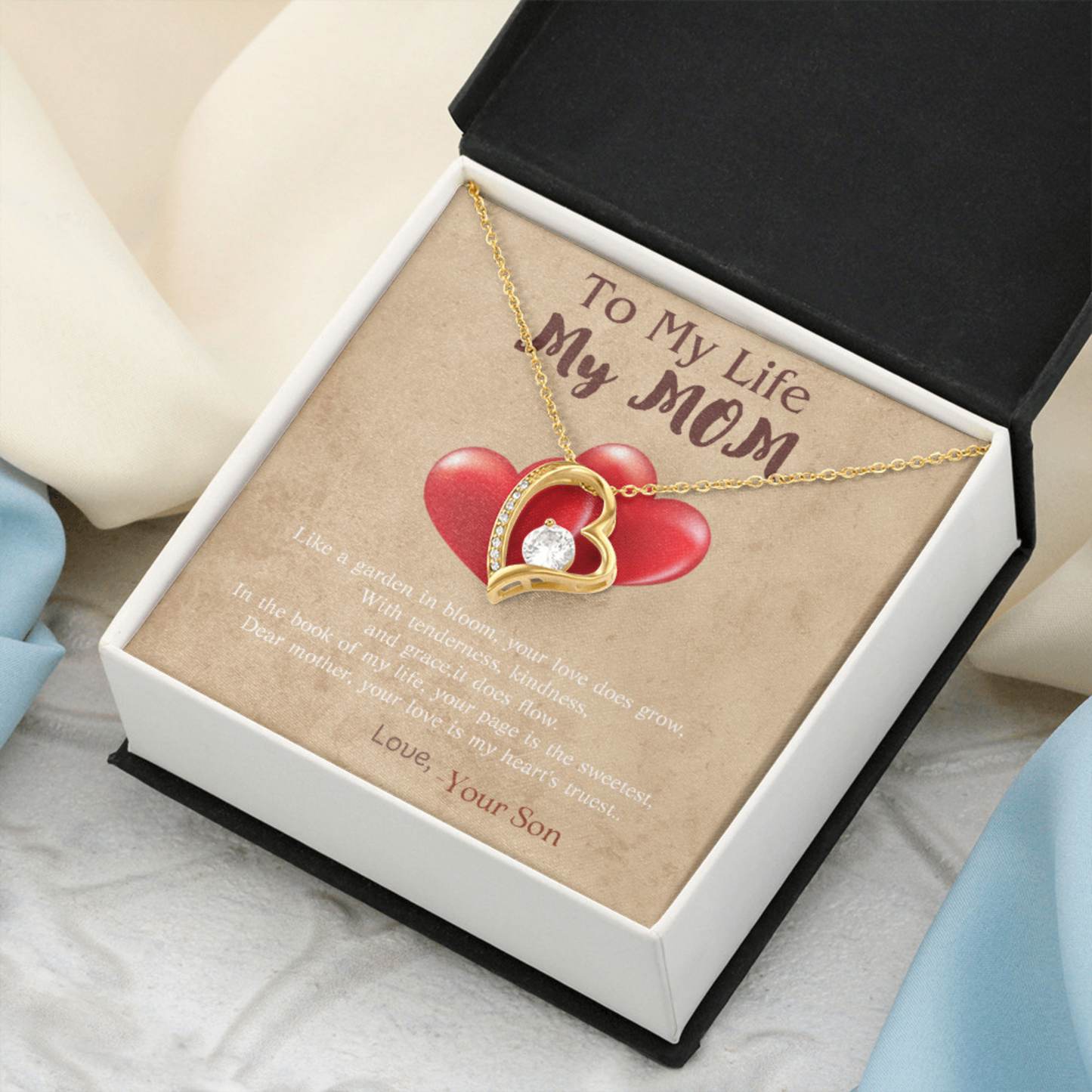 Forever Love Heart Necklace – A Timeless Gift from Son to Mom