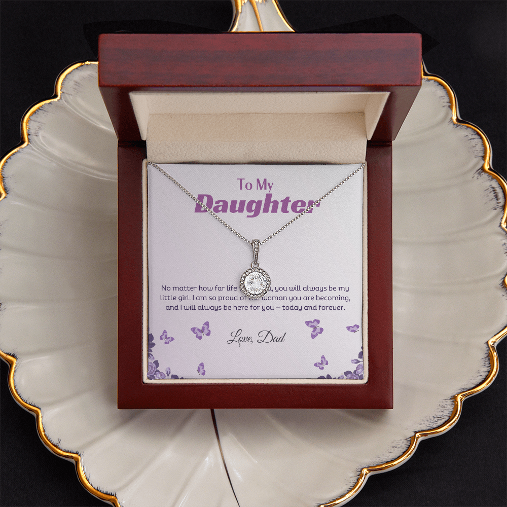 eternal hope necklace in a luxury wooden box in a artistic background 