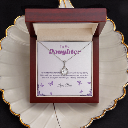 eternal hope necklace in a luxury wooden box in a artistic background 