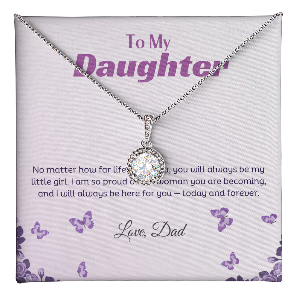 eternal hope necklace with the heart touching text from Dad
