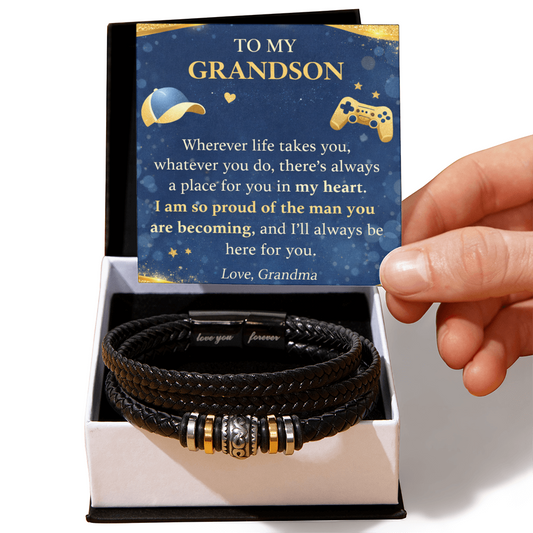 To My Grandson From Grandma – Love You Forever Bracelet Main Mockup