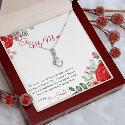 Alluring beauty necklace in  a  Luxury box with a well furnished background 