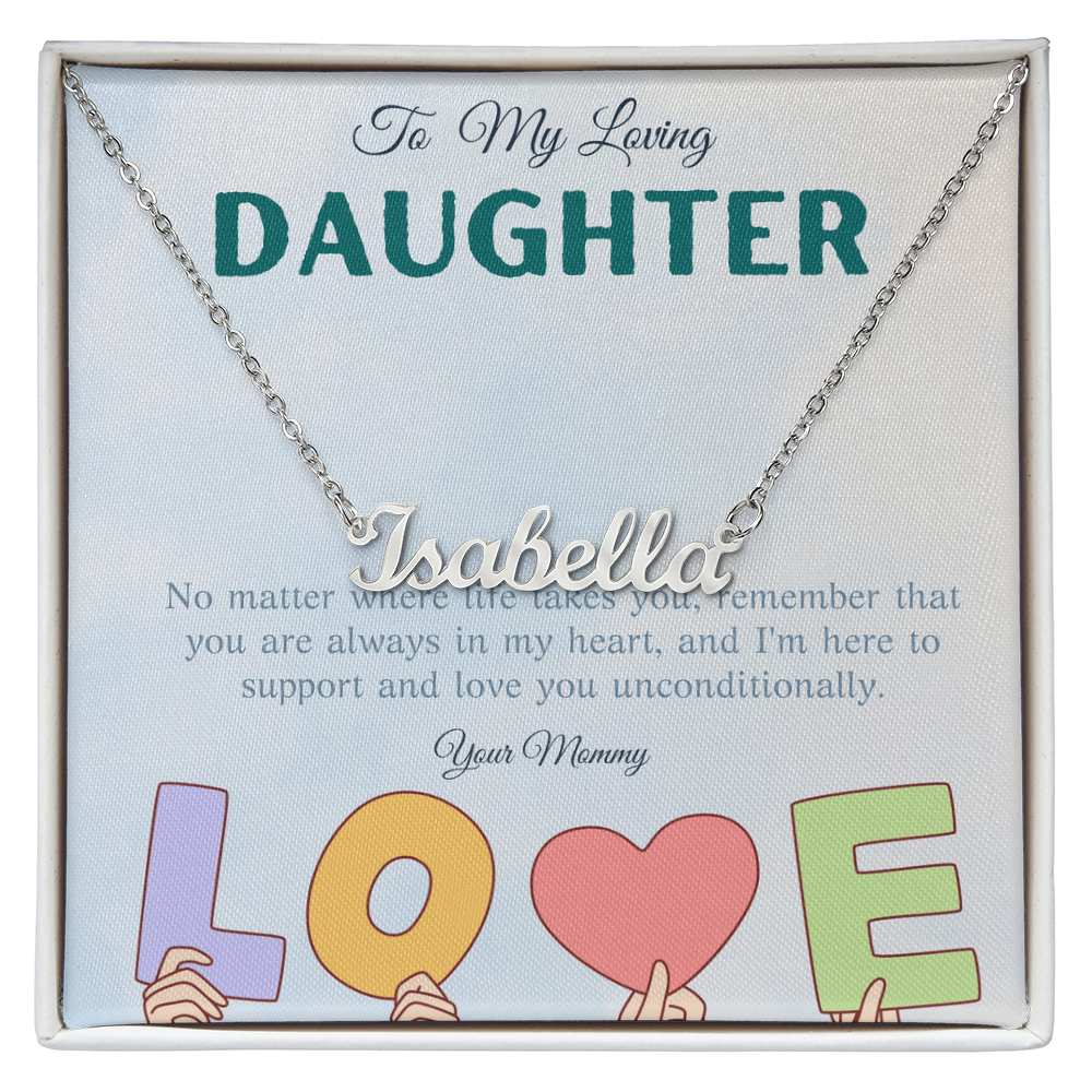 To My Loving Daughter From Mom | Custom Name Necklace