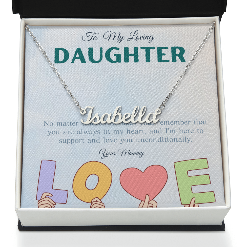 To My Loving Daughter From Mom | Custom Name Necklace