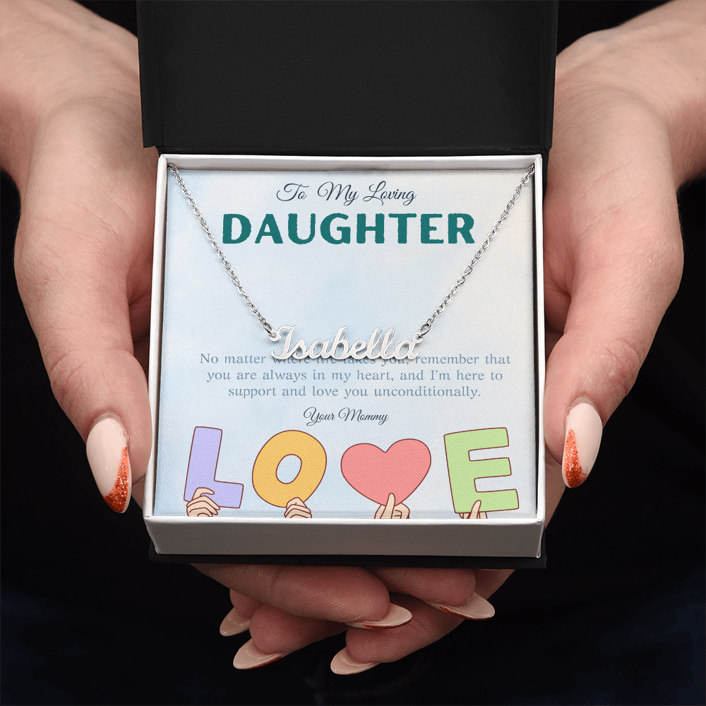 To My Loving Daughter From Mom | Custom Name Necklace