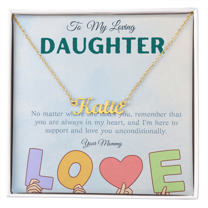To My Loving Daughter From Mom | Custom Name Necklace