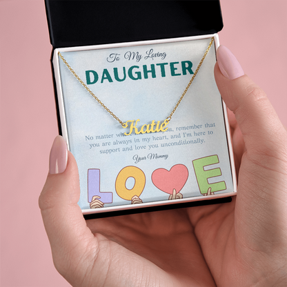 To My Loving Daughter From Mom | Custom Name Necklace