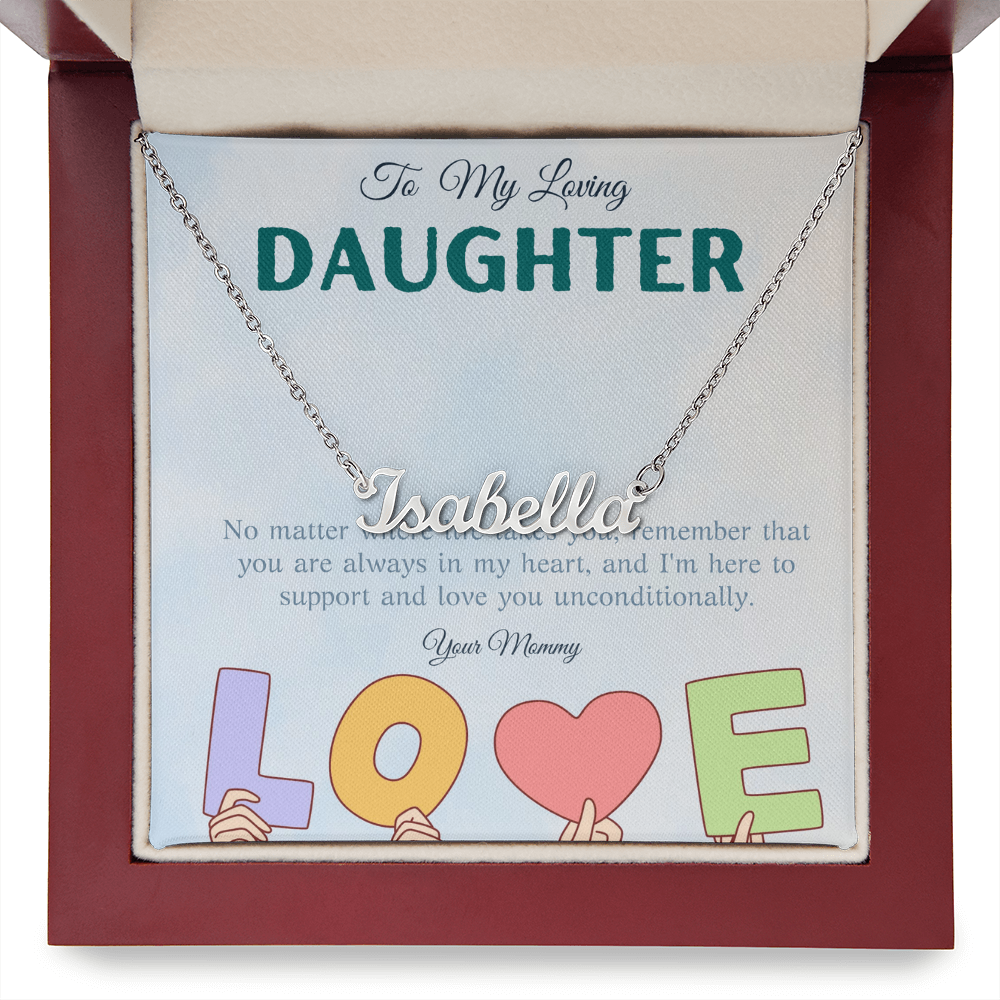To My Loving Daughter From Mom | Custom Name Necklace
