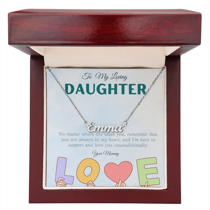To My Loving Daughter From Mom | Custom Name Necklace