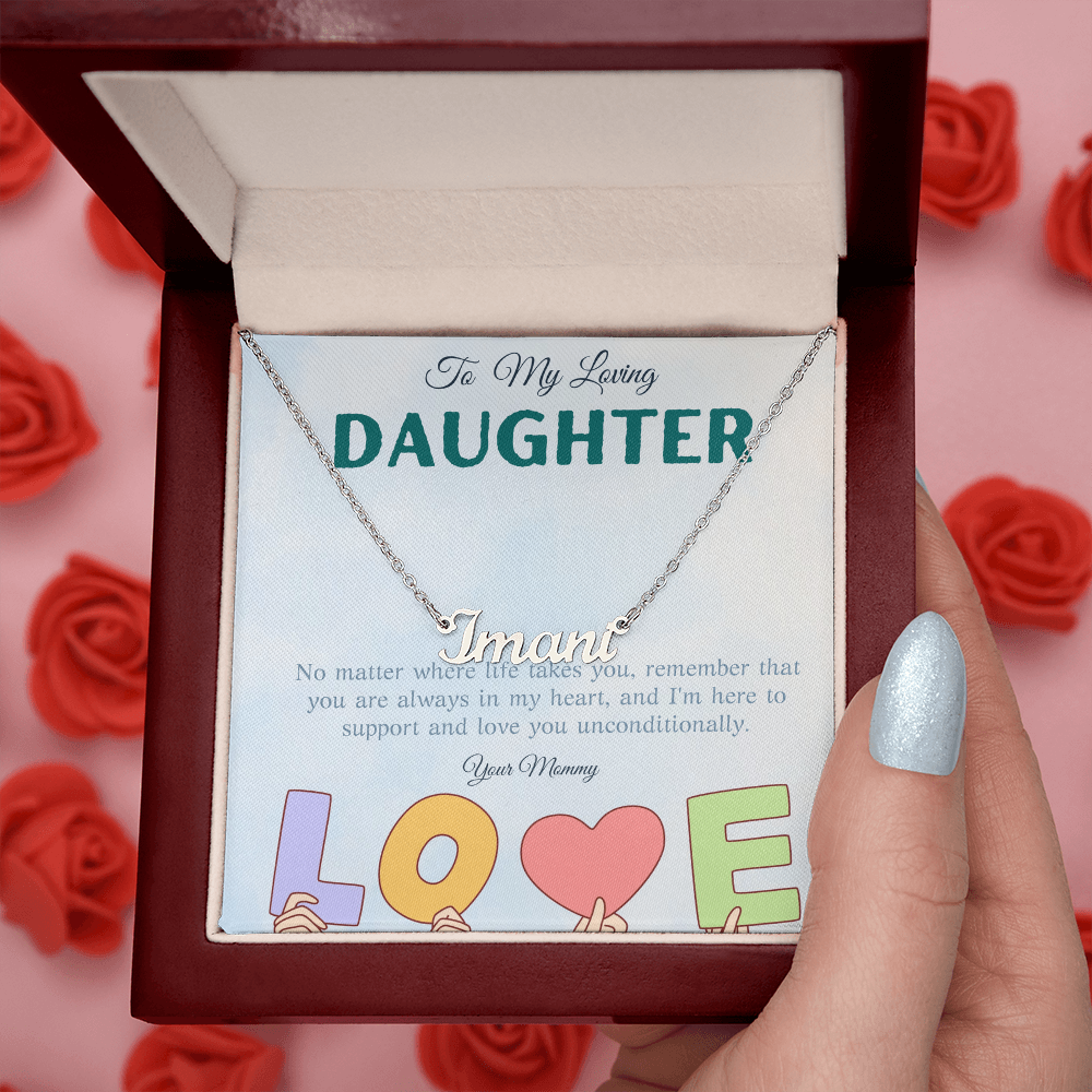 To My Loving Daughter From Mom | Custom Name Necklace