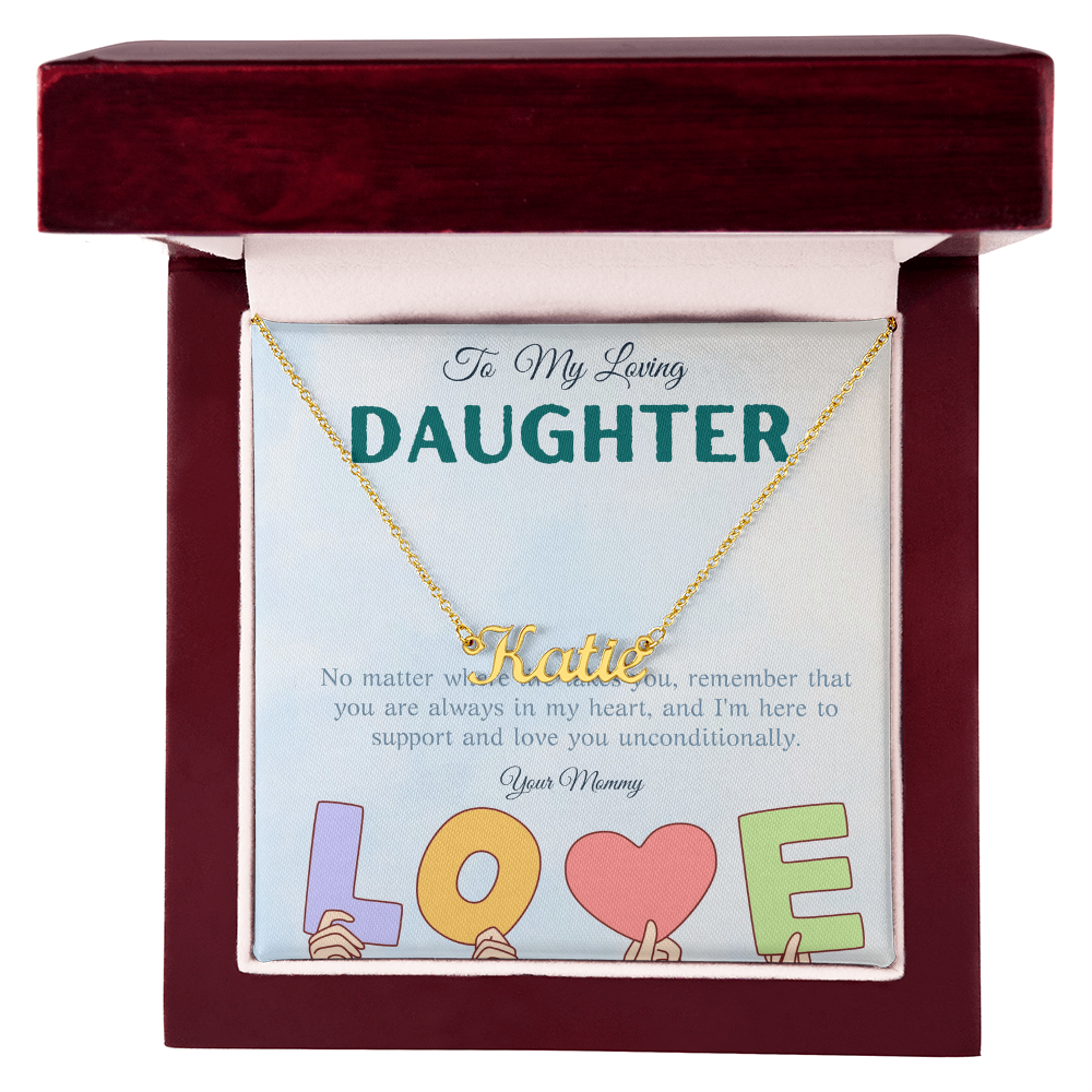 To My Loving Daughter From Mom | Custom Name Necklace