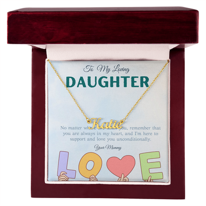 To My Loving Daughter From Mom | Custom Name Necklace