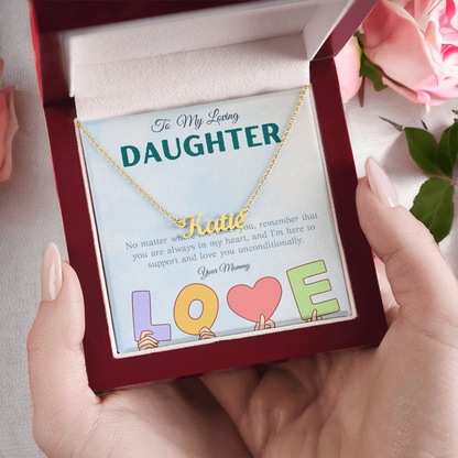 To My Loving Daughter From Mom | Custom Name Necklace
