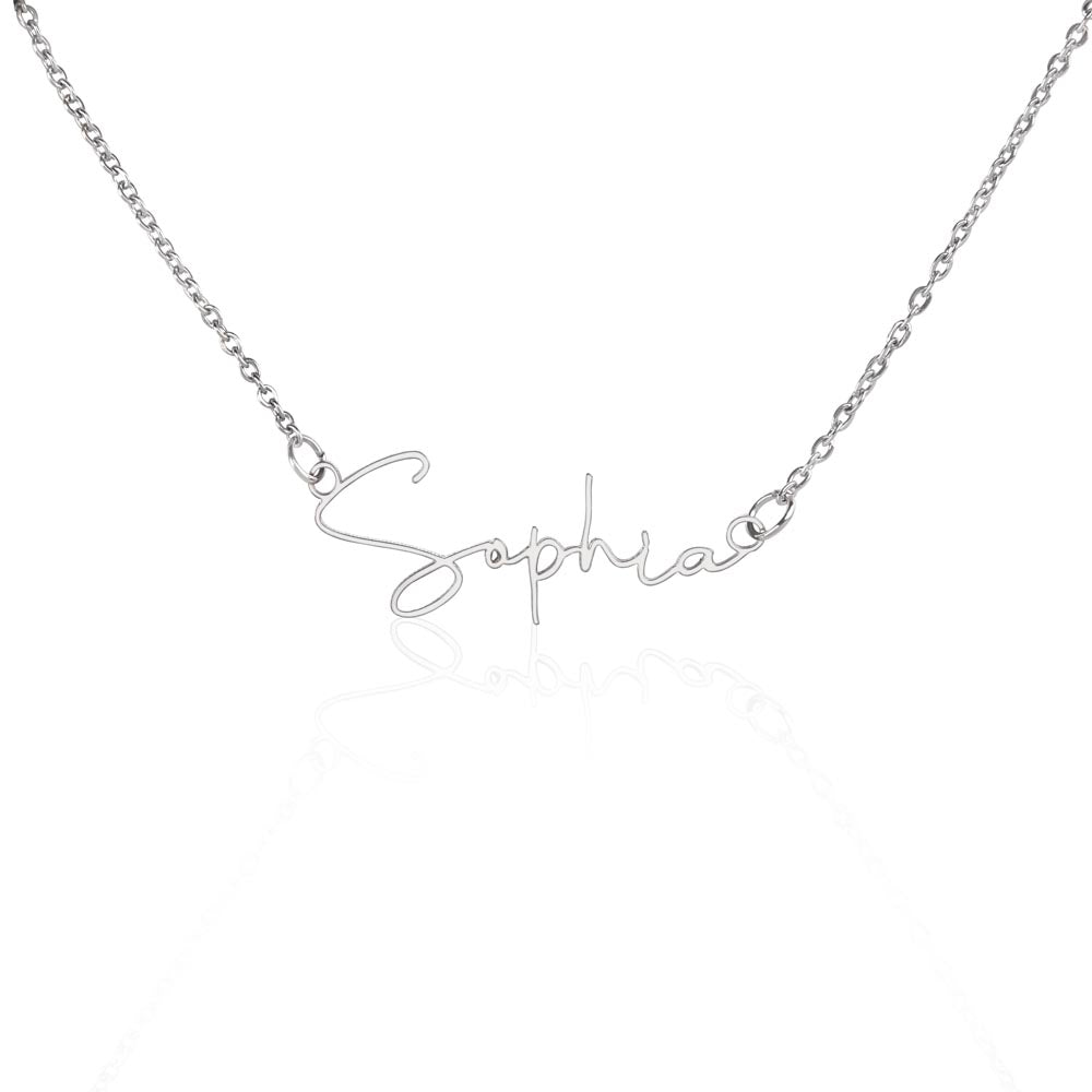 To My Loving Daughter From Mom | Signature Style Name Necklace