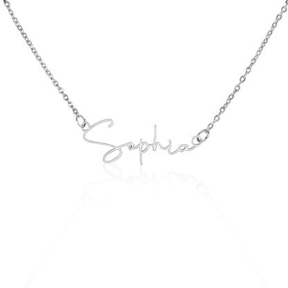To My Loving Daughter From Mom | Signature Style Name Necklace