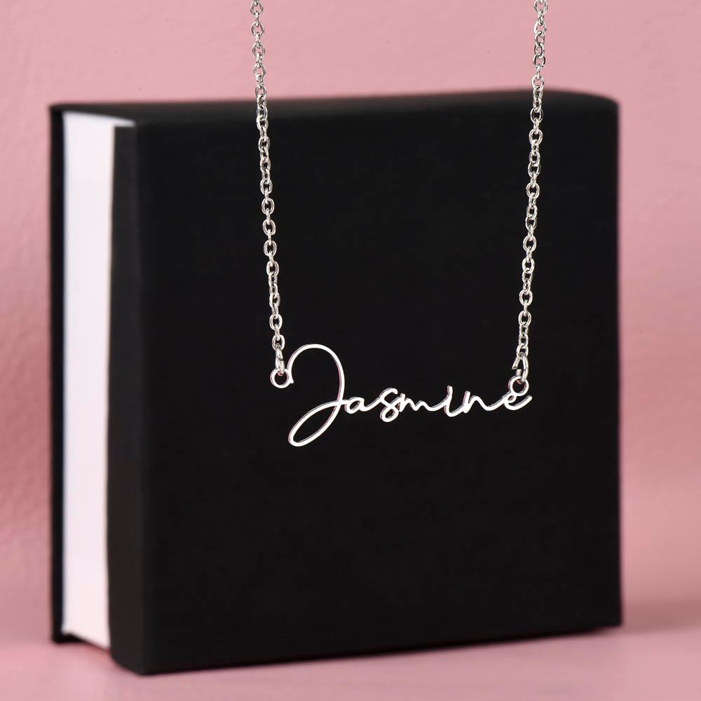 To My Loving Daughter From Mom | Signature Style Name Necklace