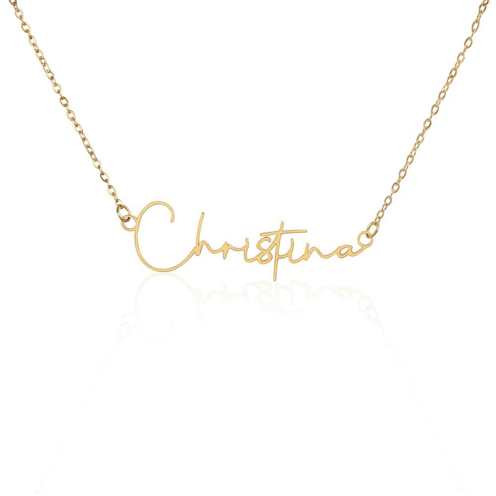 To My Loving Daughter From Mom | Signature Style Name Necklace