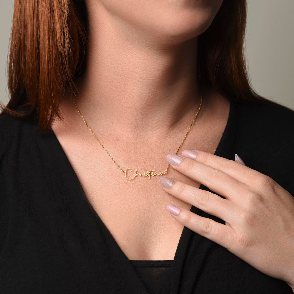 To My Loving Daughter From Mom | Signature Style Name Necklace