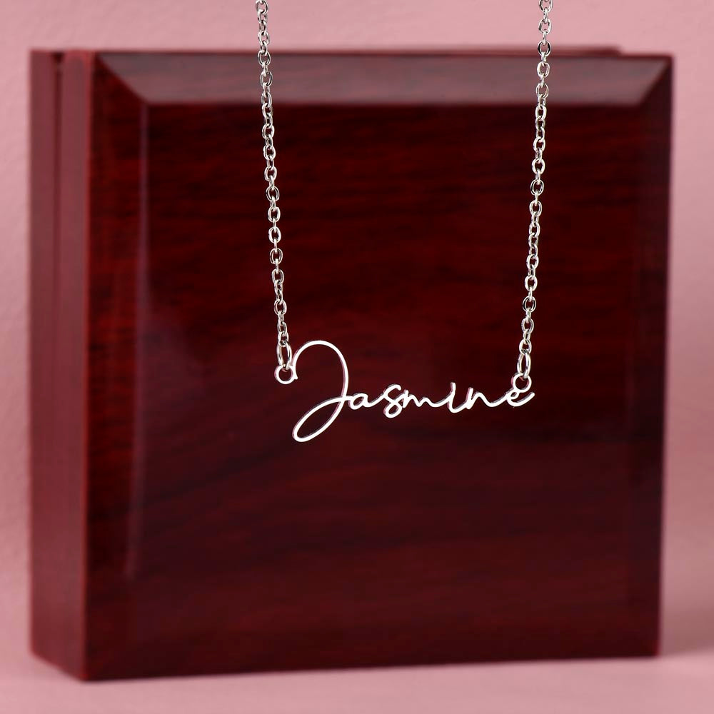 To My Loving Daughter From Mom | Signature Style Name Necklace