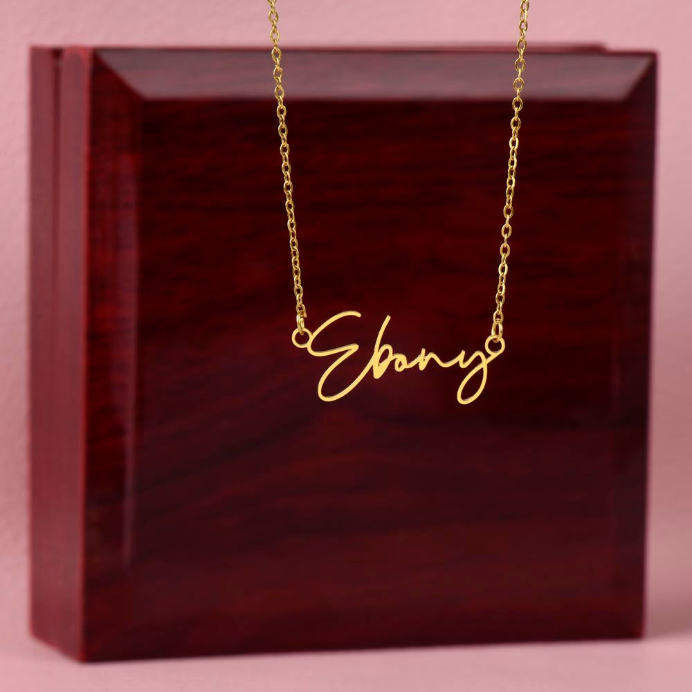 To My Loving Daughter From Mom | Signature Style Name Necklace