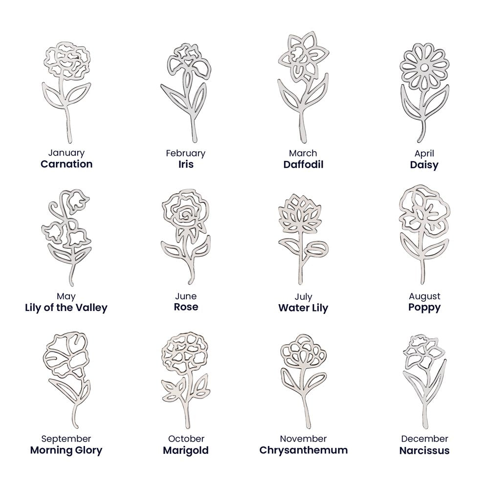 To My Loving Daughter From Mom | Flower Name Necklace