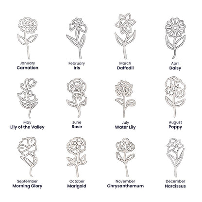 To My Loving Daughter From Mom | Flower Name Necklace