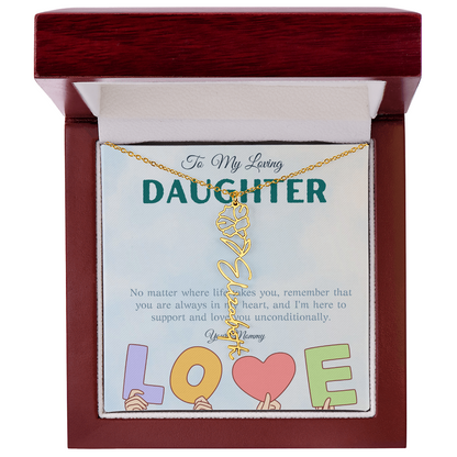 To My Loving Daughter From Mom | Flower Name Necklace