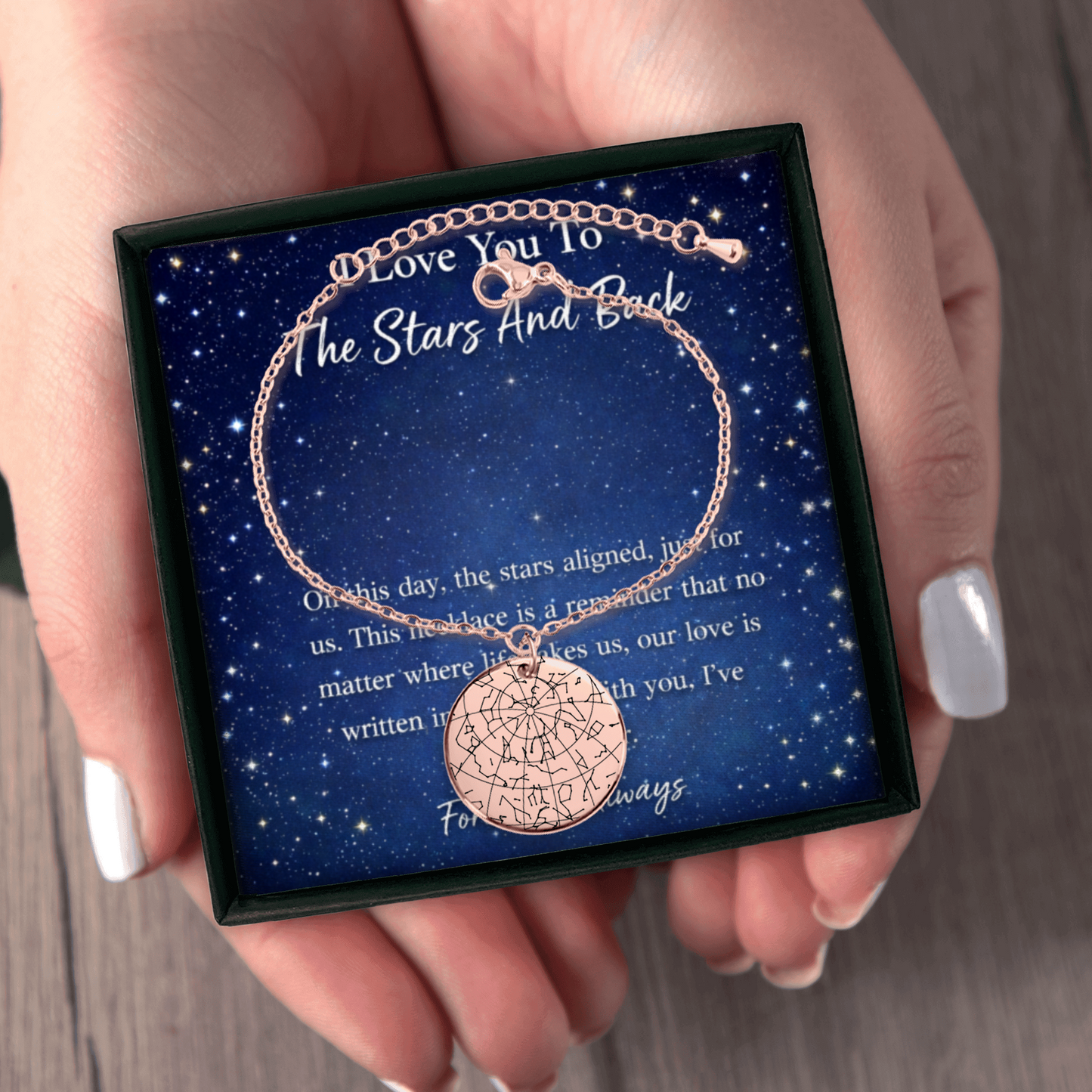 Custom Star Map Bracelet – Personalized Night Sky Jewelry with Engraving