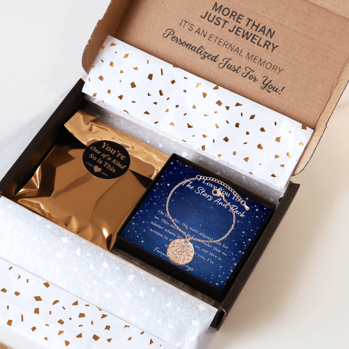 Custom Star Map Bracelet – Personalized Night Sky Jewelry with Engraving