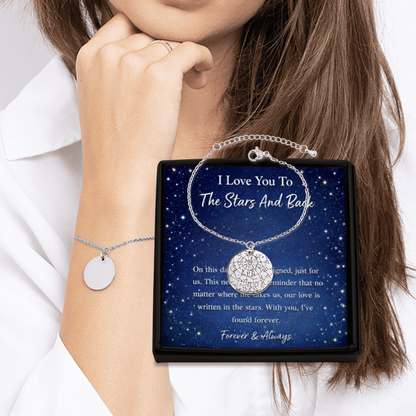 Custom Star Map Bracelet – Personalized Night Sky Jewelry with Engraving