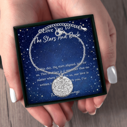 Custom Star Map Bracelet – Personalized Night Sky Jewelry with Engraving