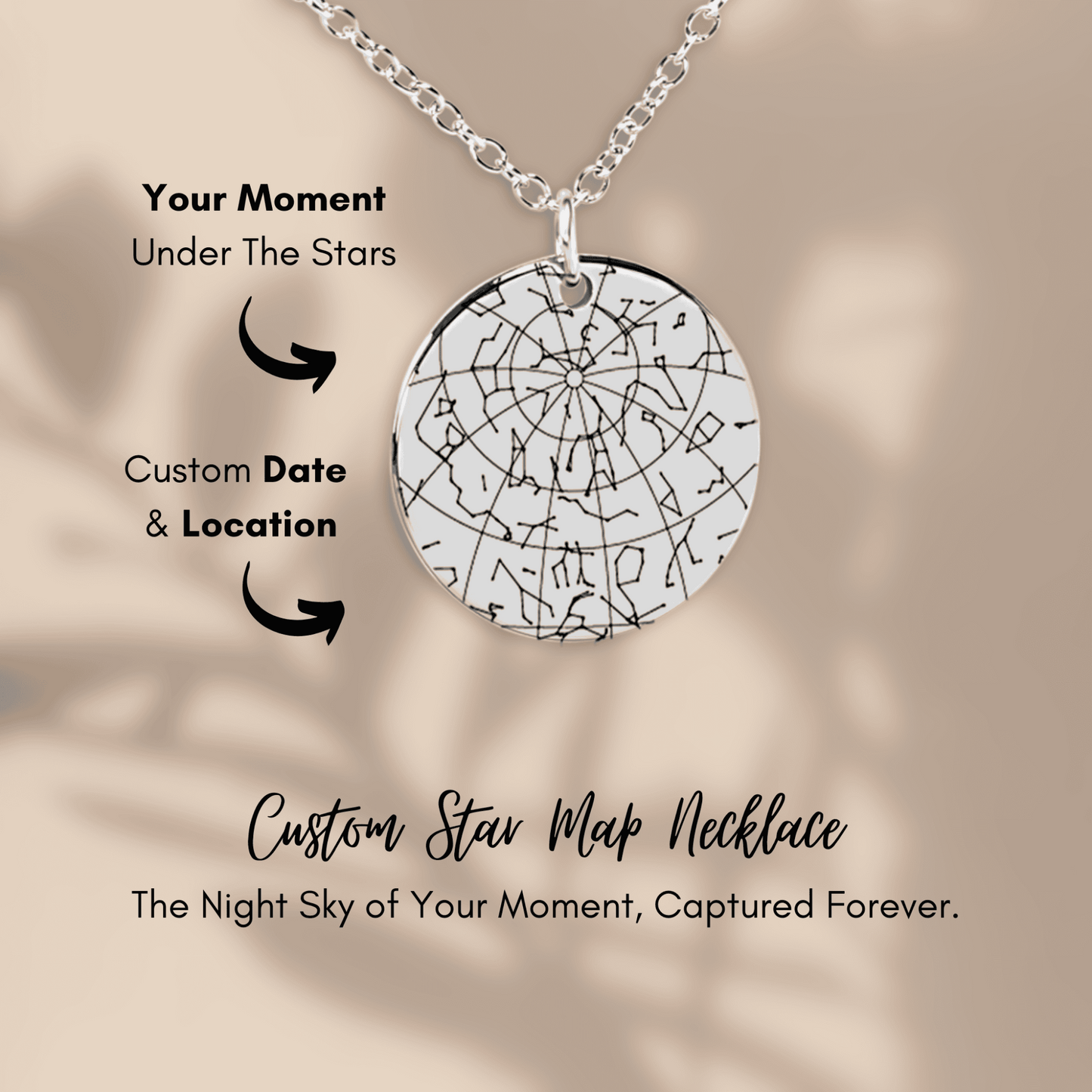 Custom Star Map Necklace – The Night Sky of Your Special Moment