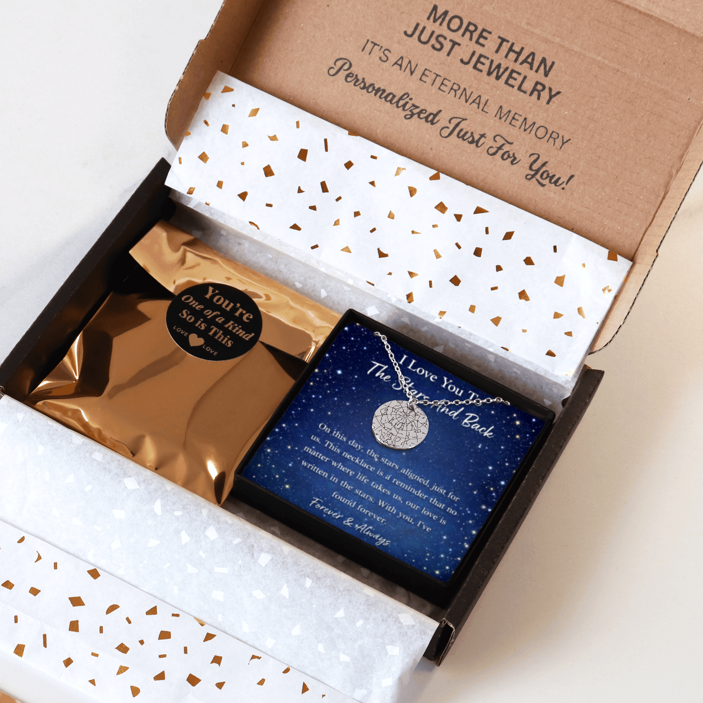 Custom Star Map Necklace – The Night Sky of Your Special Moment