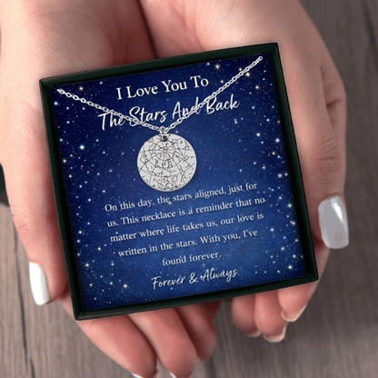 Custom Star Map Necklace – The Night Sky of Your Special Moment