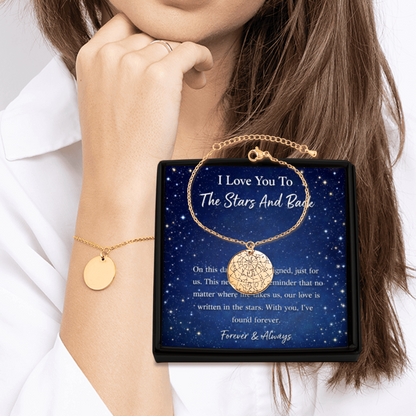 Custom Star Map Bracelet – Personalized Night Sky Jewelry with Engraving
