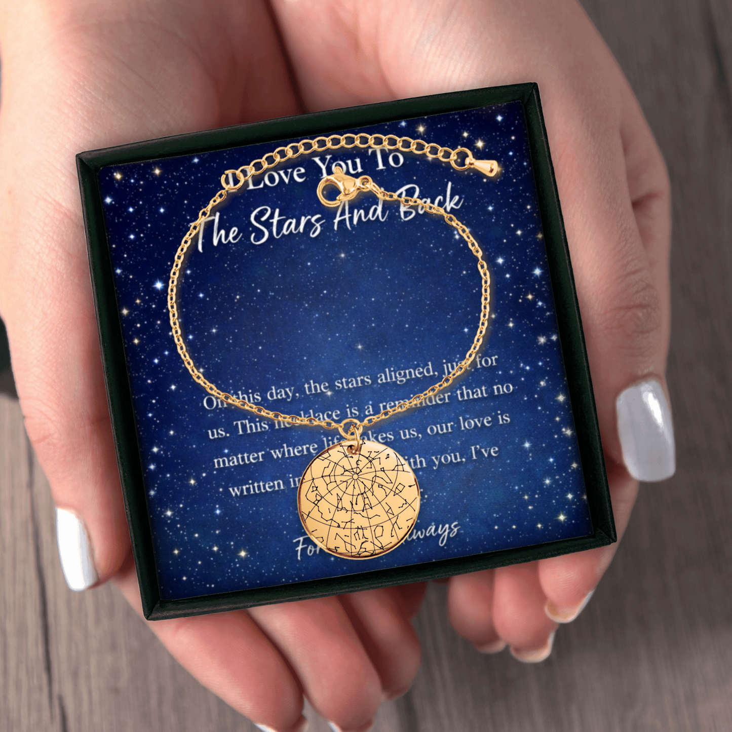 Custom Star Map Bracelet – Personalized Night Sky Jewelry with Engraving